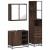 Set mobilier de baie, 3 piese, stejar maro, lemn prelucrat GartenMobel Dekor