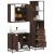 Set mobilier de baie, 3 piese, stejar maro, lemn prelucrat GartenMobel Dekor