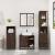 Set mobilier de baie, 3 piese, stejar maro, lemn prelucrat GartenMobel Dekor