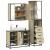 Set mobilier de baie, 3 piese, stejar sonoma, lemn prelucrat GartenMobel Dekor