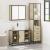 Set mobilier de baie, 3 piese, stejar sonoma, lemn prelucrat GartenMobel Dekor