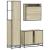 Set mobilier de baie, 3 piese, stejar sonoma, lemn prelucrat GartenMobel Dekor
