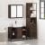 Set mobilier de baie, 3 piese, stejar maro, lemn prelucrat GartenMobel Dekor