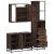 Set mobilier de baie, 3 piese, stejar maro, lemn prelucrat GartenMobel Dekor