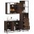 Set mobilier de baie, 3 piese, stejar maro, lemn prelucrat GartenMobel Dekor