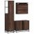 Set mobilier de baie, 3 piese, stejar maro, lemn prelucrat GartenMobel Dekor