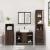 Set mobilier de baie, 3 piese, stejar maro, lemn prelucrat GartenMobel Dekor