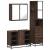 Set mobilier de baie, 3 piese, stejar maro, lemn prelucrat GartenMobel Dekor