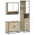 Set mobilier de baie, 3 piese, stejar sonoma, lemn prelucrat GartenMobel Dekor