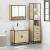 Set mobilier de baie, 3 piese, stejar sonoma, lemn prelucrat GartenMobel Dekor