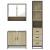 Set mobilier de baie, 3 piese, stejar sonoma, lemn prelucrat GartenMobel Dekor