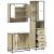 Set mobilier de baie, 3 piese, stejar sonoma, lemn prelucrat GartenMobel Dekor