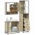 Set mobilier de baie, 3 piese, stejar sonoma, lemn prelucrat GartenMobel Dekor