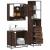 Set mobilier de baie, 3 piese, stejar maro, lemn prelucrat GartenMobel Dekor