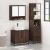 Set mobilier de baie, 3 piese, stejar maro, lemn prelucrat GartenMobel Dekor