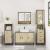 Set mobilier de baie, 3 piese, stejar sonoma, lemn prelucrat GartenMobel Dekor