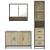 Set mobilier de baie, 3 piese, stejar sonoma, lemn prelucrat GartenMobel Dekor