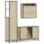 Set mobilier de baie, 3 piese, stejar sonoma, lemn prelucrat GartenMobel Dekor