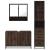 Set mobilier de baie, 3 piese, stejar maro, lemn prelucrat GartenMobel Dekor