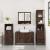 Set mobilier de baie, 3 piese, stejar maro, lemn prelucrat GartenMobel Dekor
