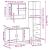 Set mobilier de baie, 3 piese, stejar maro, lemn prelucrat GartenMobel Dekor