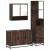 Set mobilier de baie, 3 piese, stejar maro, lemn prelucrat GartenMobel Dekor