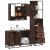 Set mobilier de baie, 3 piese, stejar maro, lemn prelucrat GartenMobel Dekor
