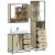 Set mobilier de baie, 3 piese, stejar sonoma, lemn prelucrat GartenMobel Dekor