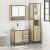 Set mobilier de baie, 3 piese, stejar sonoma, lemn prelucrat GartenMobel Dekor