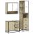Set mobilier de baie, 3 piese, stejar sonoma, lemn prelucrat GartenMobel Dekor