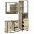 Set mobilier de baie, 3 piese, stejar sonoma, lemn prelucrat GartenMobel Dekor