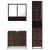 Set mobilier de baie, 3 piese, stejar maro, lemn prelucrat GartenMobel Dekor