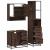 Set mobilier de baie, 3 piese, stejar maro, lemn prelucrat GartenMobel Dekor