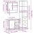 Set mobilier de baie, 3 piese, stejar maro, lemn prelucrat GartenMobel Dekor