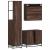 Set mobilier de baie, 3 piese, stejar maro, lemn prelucrat GartenMobel Dekor