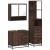 Set mobilier de baie, 3 piese, stejar maro, lemn prelucrat GartenMobel Dekor