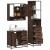Set mobilier de baie, 3 piese, stejar maro, lemn prelucrat GartenMobel Dekor