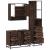 Set mobilier de baie, 3 piese, stejar maro, lemn prelucrat GartenMobel Dekor