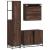 Set mobilier de baie, 3 piese, stejar maro, lemn prelucrat GartenMobel Dekor