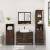 Set mobilier de baie, 3 piese, stejar maro, lemn prelucrat GartenMobel Dekor