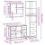 Set mobilier de baie, 3 piese, stejar maro, lemn prelucrat GartenMobel Dekor