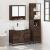 Set mobilier de baie, 3 piese, stejar maro, lemn prelucrat GartenMobel Dekor