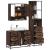 Set mobilier de baie, 3 piese, stejar maro, lemn prelucrat GartenMobel Dekor