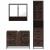 Set mobilier de baie, 3 piese, stejar maro, lemn prelucrat GartenMobel Dekor