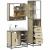 Set mobilier de baie, 3 piese, stejar sonoma, lemn prelucrat GartenMobel Dekor