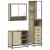 Set mobilier de baie, 3 piese, stejar sonoma, lemn prelucrat GartenMobel Dekor