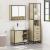 Set mobilier de baie, 3 piese, stejar sonoma, lemn prelucrat GartenMobel Dekor