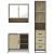 Set mobilier de baie, 3 piese, stejar sonoma, lemn prelucrat GartenMobel Dekor