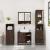 Set mobilier de baie, 3 piese, stejar maro, lemn prelucrat GartenMobel Dekor