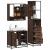 Set mobilier de baie, 3 piese, stejar maro, lemn prelucrat GartenMobel Dekor
